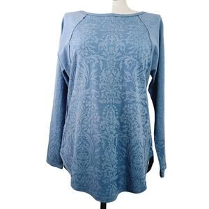 Soft Surroundings Cozy Blue Crew Neck Sweater